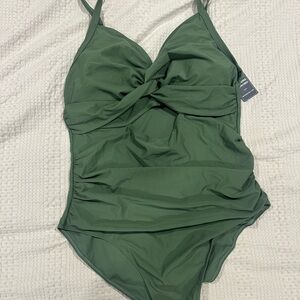 Elegant Green One-Piece Swimsuit